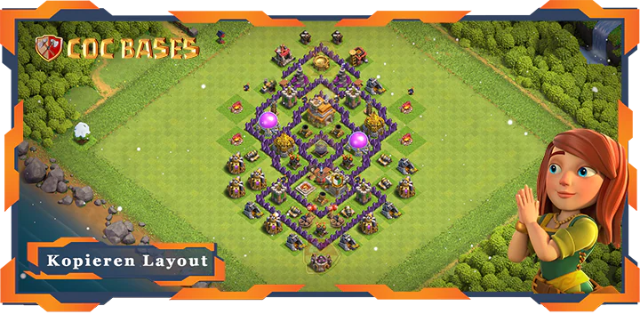 Beste Farmen Basis RH7 max level met Link, Hybrid, Anti Alles layout - Clash of Clans (73)