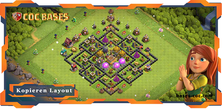 Beste Farmen Basis RH8 met Link, Hybrid, Anti Alles layout - Clash of Clans (140)