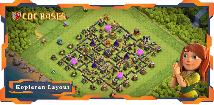 Beste Farmen Basis RH9 met Link, Hybrid, Anti Alles layout - Clash of Clans (118)