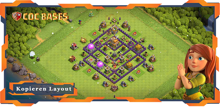 Beste Hybrid Basis RH7 met Link, Anti Alles Layout - Clash of Clans (99) 4 Beste Hybrid Basis RH7 met Link, Anti Alles Layout - Clash of Clans (99)