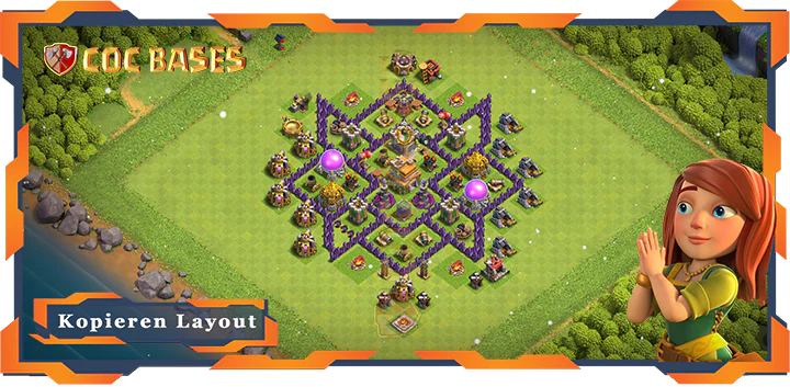 Beste Hybrid Basis RH7 met Link, Anti Alles, Verteidigung Layout - Clash of Clans (126) 4 Beste Hybrid Basis RH7 met Link, Anti Alles, Verteidigung Layout - Clash of Clans (126)
