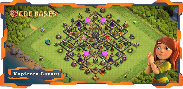 Beste Hybrid Basis RH9 met Link, Anti Luft / Drache, Unschlagbar layout - Clash of Clans (137) 8 Beste Hybrid Basis RH9 met Link, Anti Luft Drache, Unschlagbar layout - Clash of Clans (137)
