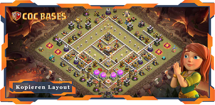 Beste Krieg Basis RH11 met Link, Anti 2 Stern, Anti Alles layout - Clash of Clans (92)