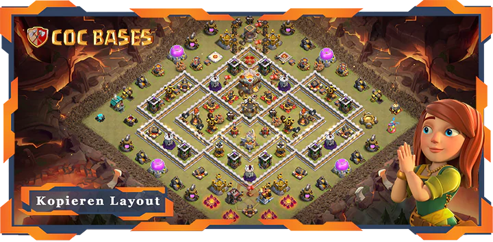 Beste Krieg Basis RH11 met Link, Anti Alles, KriegCKL, Anti 3 Stern layout - Clash of Clans (62)