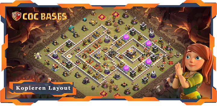 Beste Krieg Basis RH11 met Link, Verdediging, Anti Alles, Anti 3 Stern layout - Clash of Clans (79)