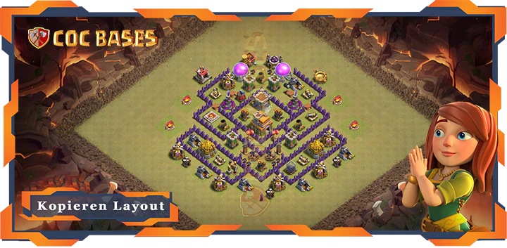 Beste Krieg Basis RH7 met Link, Anti 2 Stern, Anti Luft/Drache Layout - Clash of Clans (106) 1 Beste Krieg Basis RH7 met Link, Anti 2 Stern, Anti LuftDrache Layout - Clash of Clans (106)