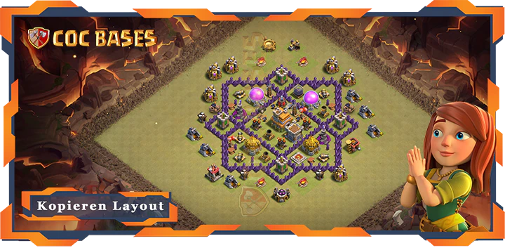Beste Krieg Basis RH7 met Link, Anti 2 Stern, Anti Luft/Drache Layout - Clash of Clans (95) 8 Beste Krieg Basis RH7 met Link, Anti 2 Stern, Anti LuftDrache Layout - Clash of Clans (95)