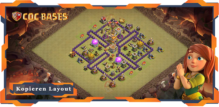 Beste Krieg Basis RH7 met Link, Anti 3 Stern, Anti Alles Layout - Clash of Clans (124) 6 Beste Krieg Basis RH7 met Link, Anti 3 Stern, Anti Alles Layout - Clash of Clans (124)
