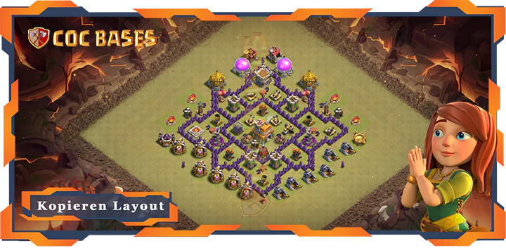 Beste Krieg Basis RH7 met Link, Anti Luft/Drache, Verteidigung Layout - Clash of Clans (129) 1 Beste Krieg Basis RH7 met Link, Anti LuftDrache, Verteidigung Layout - Clash of Clans (129)