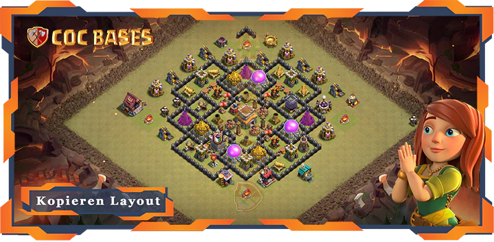 Beste Krieg Basis RH8 met Link, Anti 3 Stern layout - Clash of Clans (117)