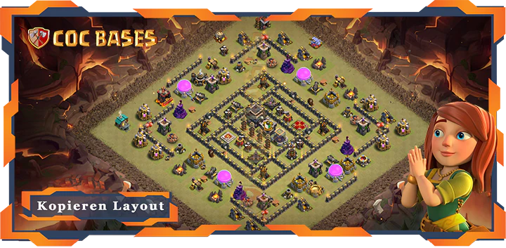 Beste Krieg Basis RH9 met Link, Anti 3 Stern, Anti Luft / Drache layout - Clash of Clans (142) 3 Beste Krieg Basis RH9 met Link, Anti 3 Stern, Anti Luft Drache layout - Clash of Clans (142)