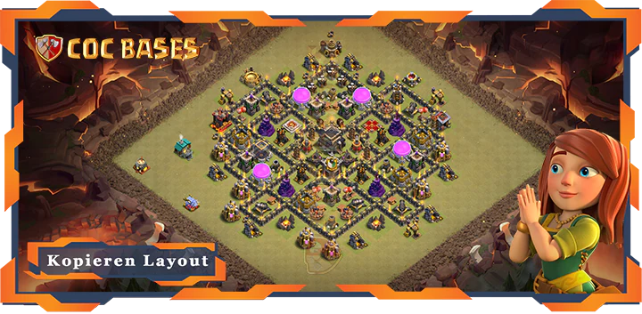 Beste Krieg Basis RH9 met Link, Hybrid, Anti 2 Stern layout - Clash of Clans (133) 12 Beste Krieg Basis RH9 met Link, Hybrid, Anti 2 Stern layout - Clash of Clans (133)