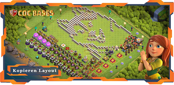 Beste Spaß Basis RH11 met Link, Spaß layout - Clash of Clans (118)