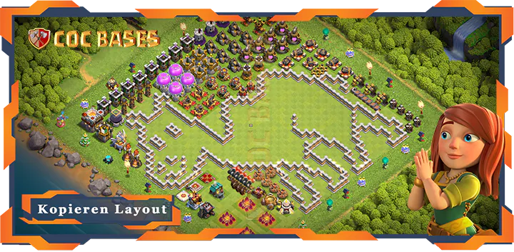 Beste Spaß Basis RH11 met Link - Troll Spaß layout - Clash of Clans (114)