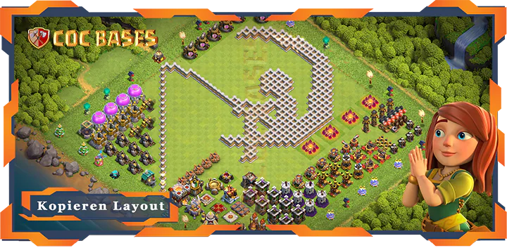 Beste Spaß Troll Basis RH11 met Link - Clash of Clans (96)