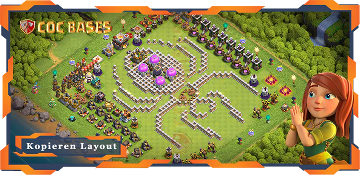 Beste Troll Basis RH11 met Link, Spaß layout - Clash of Clans (120)