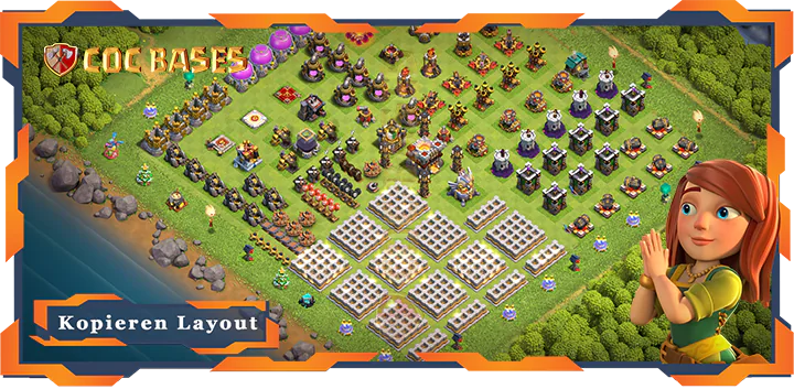 Beste Troll Basis RH11 met Link, Spaß layout - Clash of Clans (146)