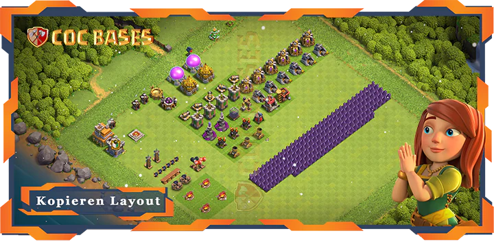 Beste Troll Basis RH7 Max. Level met Link, Spaß Layout - Clash of Clans (115)
