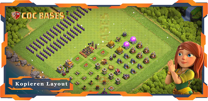Beste Troll Basis RH7 met Link, Spaß Layout - Clash of Clans (138)