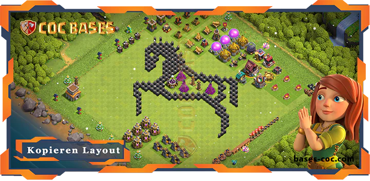 Beste Troll Basis RH8 met Link, Spaß layout - Clash of Clans (123)