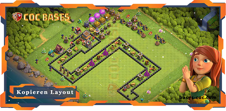 Beste Troll Basis RH8 met Link, Spaß layout - Clash of Clans (147)