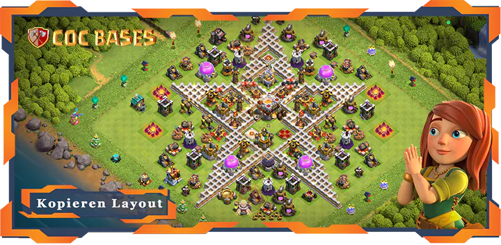Beste Troll Spaß Basis RH11 met Link - Clash of Clans (119)