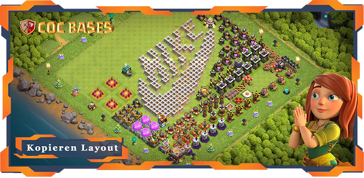 Beste Troll Spaß Basis RH11 met Link, Spaß layout - Clash of Clans (117)