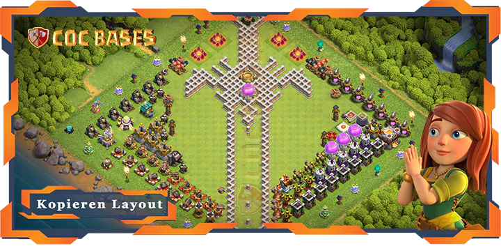 Beste TrollSpaß Basis RH11 met Link, Spaß layout - Clash of Clans (121)