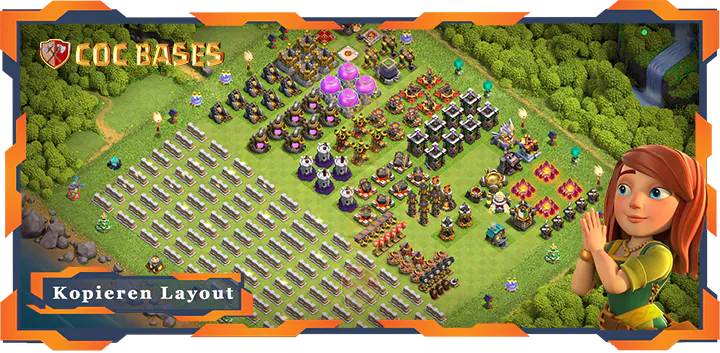 Beste TrollSpaß Basis RH11 met Link, Spaß layout - Clash of Clans (128)