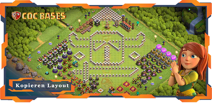 Beste TrollSpaß Basis RH11 met Link, Spaß layout - Clash of Clans (132)