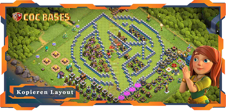 Beste TrollSpaß Basis RH12 met Link, Clash of Clans (122)