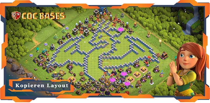 Beste TrollSpaß Basis RH12 met Link, Clash of Clans (132)