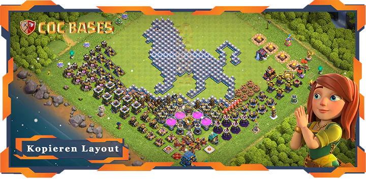 Beste TrollSpaß Basis RH12 met Link, Spaß layout - Clash of Clans (124)
