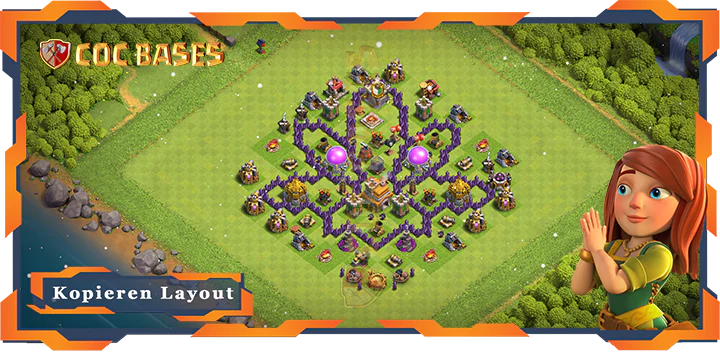 Beste TrollSpaß Basis RH7 met Link, Spaß Layout - Clash of Clans (140)