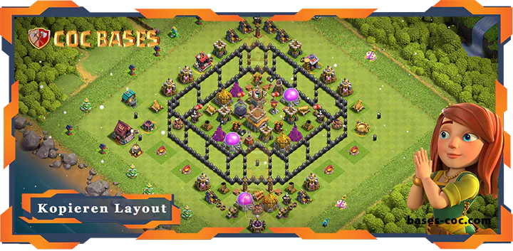 Beste TrollSpaß Basis RH8 max level met Link - Clash of Clans (122)