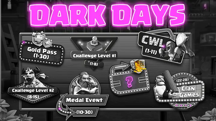 Clash of Clans June Season 2025 – Dark Days 2 Clash of Clans June Season 2025 Dark Days - Calender