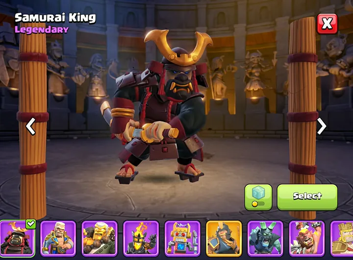 Clash of Clans May Season 2025 – Battle for the High Seas 50 Samurai King skin - Skin for Barbarian King