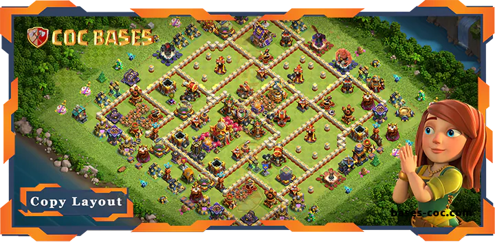 Top Anti Everything Base TH16 with Link, Anti 3 Star Layout - Clash of Clans (104)