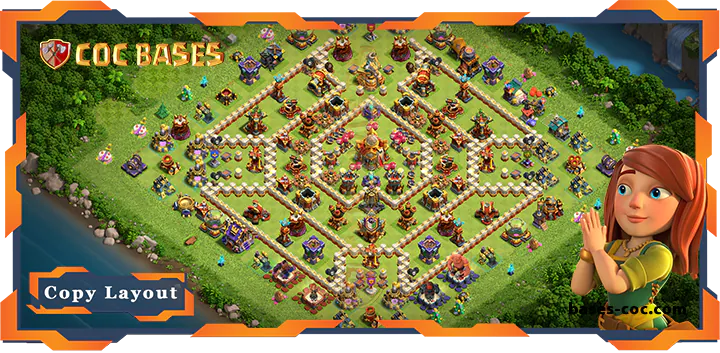 Top Base TH16 with Link, Anti 3 Star, Anti AirElectro Dragon Layout - Clash of Clans (93)