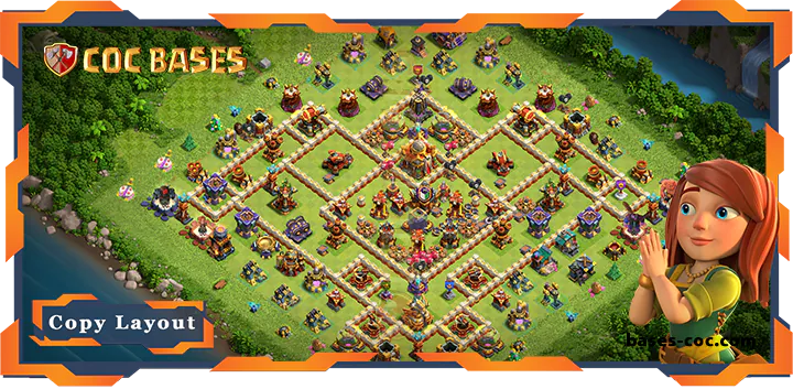 Top Base TH16 with Link, Anti 3 Star, Anti Everything Layout - Clash of Clans (111)