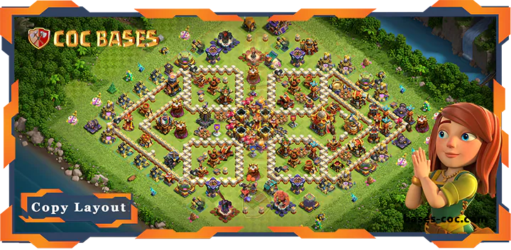 Top Base TH16 with Link, Anti 3 Star Layout - Clash of Clans (89)