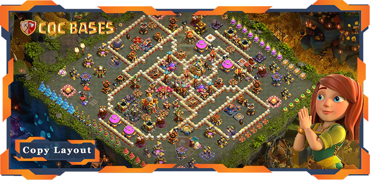Top Base TH16 with Link, WarCWL, Anti 3 Star, Anti Everything Layout - Clash of Clans (76)