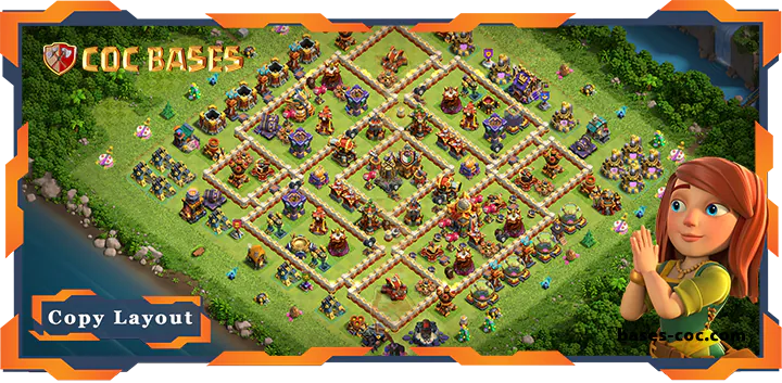 Top Defence Base TH16 with Link, Anti Trophy Layout - Clash of Clans (121)