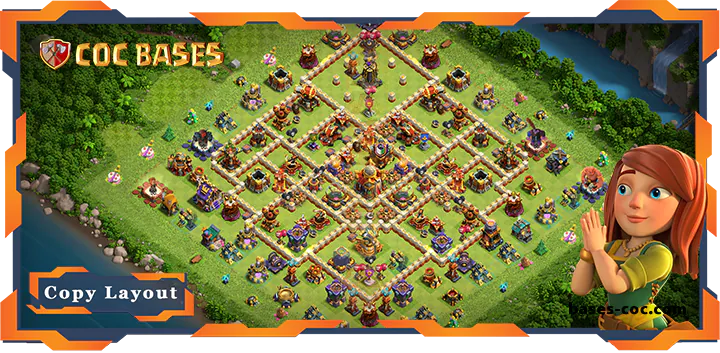 Top Defense Base TH16 with Link, Anti Trophy, Legend League Layout - Clash of Clans (109)