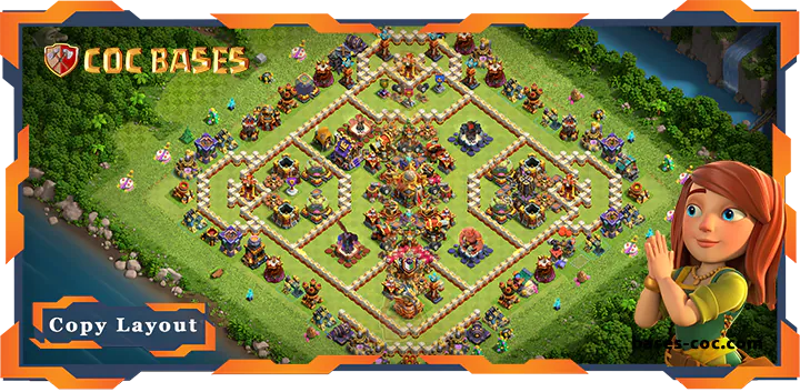 Top Defense TH16 with Link, Anti Trophy, Anti Everything Layout - Clash of Clans (92)