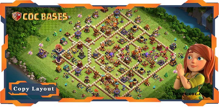 Top Farming Base TH16 with Link, Anti 2 Star Layout - Clash of Clans (118)