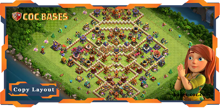 Top Farming Base TH16 with Link, Anti 3 Star Layout - Clash of Clans (108)
