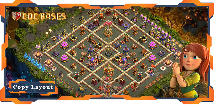 Top Farming Base TH16 with Link, Anti 3 Star Layout - Clash of Clans (77)