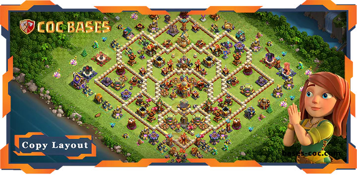 Top Farming Base TH16 with Link, Hybrid, Anti 3 Star Layout - Clash of Clans (124)