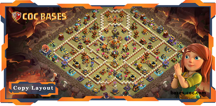 Top War Base TH16 with Link, Anti 2 Star, Anti Everything Layout - Clash of Clans (103)